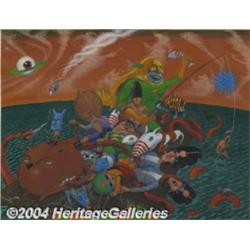 Scott Musgrove - Original Illustration of Fat Dog Mendoza and Friends (undated).