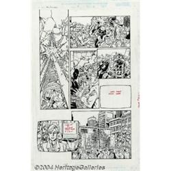 George Perez and Al Vey - Original Art for The Avengers #4, page 4 (Marvel, 1990s).