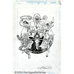 George Perez - Original Art Teen Titans Pin Up (DC, 1998).