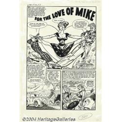 Bob Powell and Howard Nostrand - Original Art for Flip #1, Complete 5-page Story "For the Love of