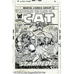 John Romita Sr. - Original Cover Art for The Cat #4 (Marvel, 1972).
