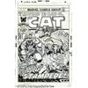 Image 1 : John Romita Sr. - Original Cover Art for The Cat #4 (Marvel, 1972).