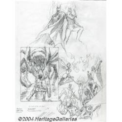 Alex Ross - Original X-Men / Batman / Daredevil Preliminary Illustration (undated).