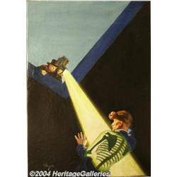 Charles Rozen - Original Cover Illustration for the Shadow #138 "Double Death" (Street and Smith,