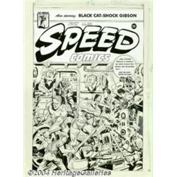 Alex Schomburg - Original Cover Art for Speed Comics #33 (Harvey, 1944).