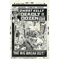 John Severin - Original Cover Art for Combat Kelly and the Deadly Dozen #2 (Marvel, 1972).