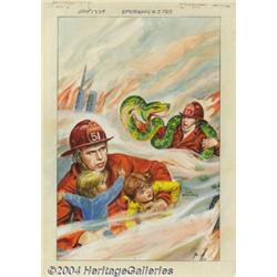 Jack Sparling - Original Cover Art for Emergency! #5 (Charlton, 1977).