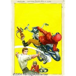 Jack Sparling - Original Cover Art for The Six Million Dollar Man #5 (Charlton, 1976).