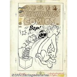 Martin Taras (Attributed) - Original Cover Art for Harvey Comic Hits #62 "Paramount Animated Comi