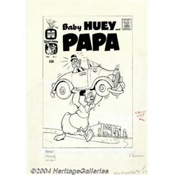 Martin Taras - Original Cover Art for Baby Huey and Papa #1 (Harvey, 1962).