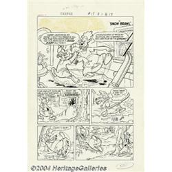 Marty Taras - Original Art for Casper, the Friendly Ghost #17, Complete 5-Page Story, "Snow Brawl