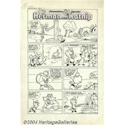 Martin Taras - Original Art Complete Two Page Story for Little Audrey #26, "Herman and Katnip" (H