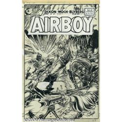 Stan Woch - Original Cover Art for Airboy # 41 (Eclipse, 1981).