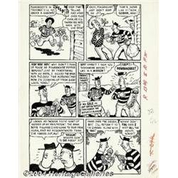 Basil Wolverton - Original Art for Joker Comics (Timely, 1940s).