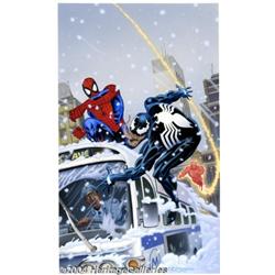 Mike Zeck and Phil Zimelman Original Cover Art for Spider-Man Super Thriller #1: Midnight Justice