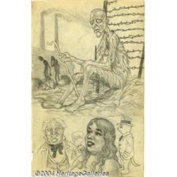 Robert Crumb - Original Art Sketches, "Survivor" (undated).