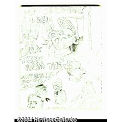 Robert Crumb - Original Sketches, Toilet Monster (1962).