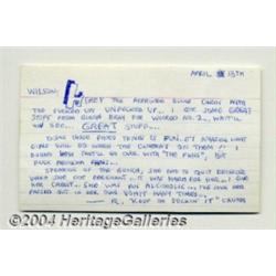Robert Crumb - Original Index Card Note (Circa 1980).