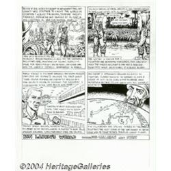 Spain Rodriguez - Original Art Panel Page for the Mother Jones website, "Bin Laden's World" (Moth