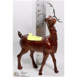 REDWOOD  CARVED STAG