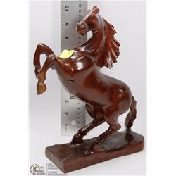 REDWOOD  CARVED STALLION