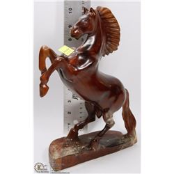 REDWOOD CARVED STALLION