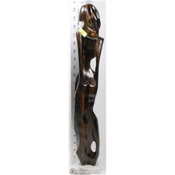 CARVED WOOD WOMAN STATUE