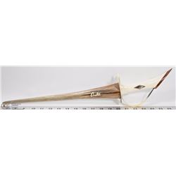 CARVED BONE AND HORN SWORD WITH HAND GUARD