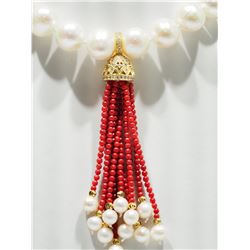 #1-STERLING SILVER & YELLOW GOLD PLATED PEARL