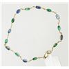 Image 2 : #2-14KT YELLOW GOLD EMERALD AND SAPPHIRE
