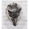 Image 1 : #4-STERLING SILVER WOLF MEN'S RING