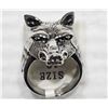 Image 2 : #4-STERLING SILVER WOLF MEN'S RING