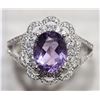 Image 1 : #10-STERLING SILVER AMETHYST & CUBIC