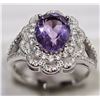 Image 2 : #10-STERLING SILVER AMETHYST & CUBIC
