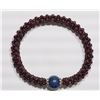 Image 1 : #12-NATURAL GARNET & LAPIS LAZULI BRACELET