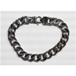 #14-STAINLESS STEEL LARGE LINK MENS BRACELET