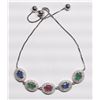 Image 3 : #16-STERLING SILVER SAPPHIRE ,EMERALD AND