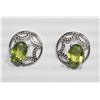 Image 2 : #17-STERLING SILVER PERIDOT RING ,EARRINGS