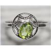 Image 4 : #17-STERLING SILVER PERIDOT RING ,EARRINGS