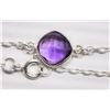 Image 1 : #20-STERLING SILVER AMETHYST  BRACELET