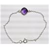 Image 2 : #20-STERLING SILVER AMETHYST  BRACELET