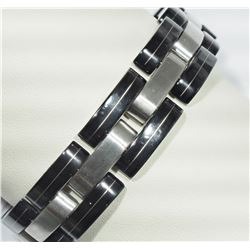 #21-STAINLESS STEEL LARGE LINK MENS BRACELET