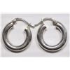 Image 1 : #26-STERLING SILVER HOOP EARRING