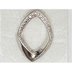 #28-STERLING SILVER DIAMOND PENDANT