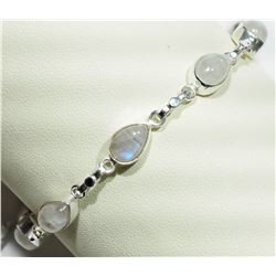 #29-STERLING SILVER MOONSTONE BRACELET
