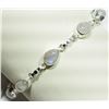 Image 1 : #29-STERLING SILVER MOONSTONE BRACELET