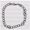 Image 2 : #37-STERLING SILVER LINK MENS BRACELET