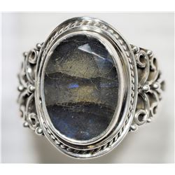 #38-STERLING SILVER LARGE RING