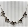Image 1 : #39-STERLING SILVER GARNET NECKLACE(12.6G)