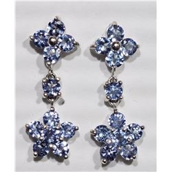 #43-10KT WHITE GOLD TANZANITE (1.54CT) EARRINGS